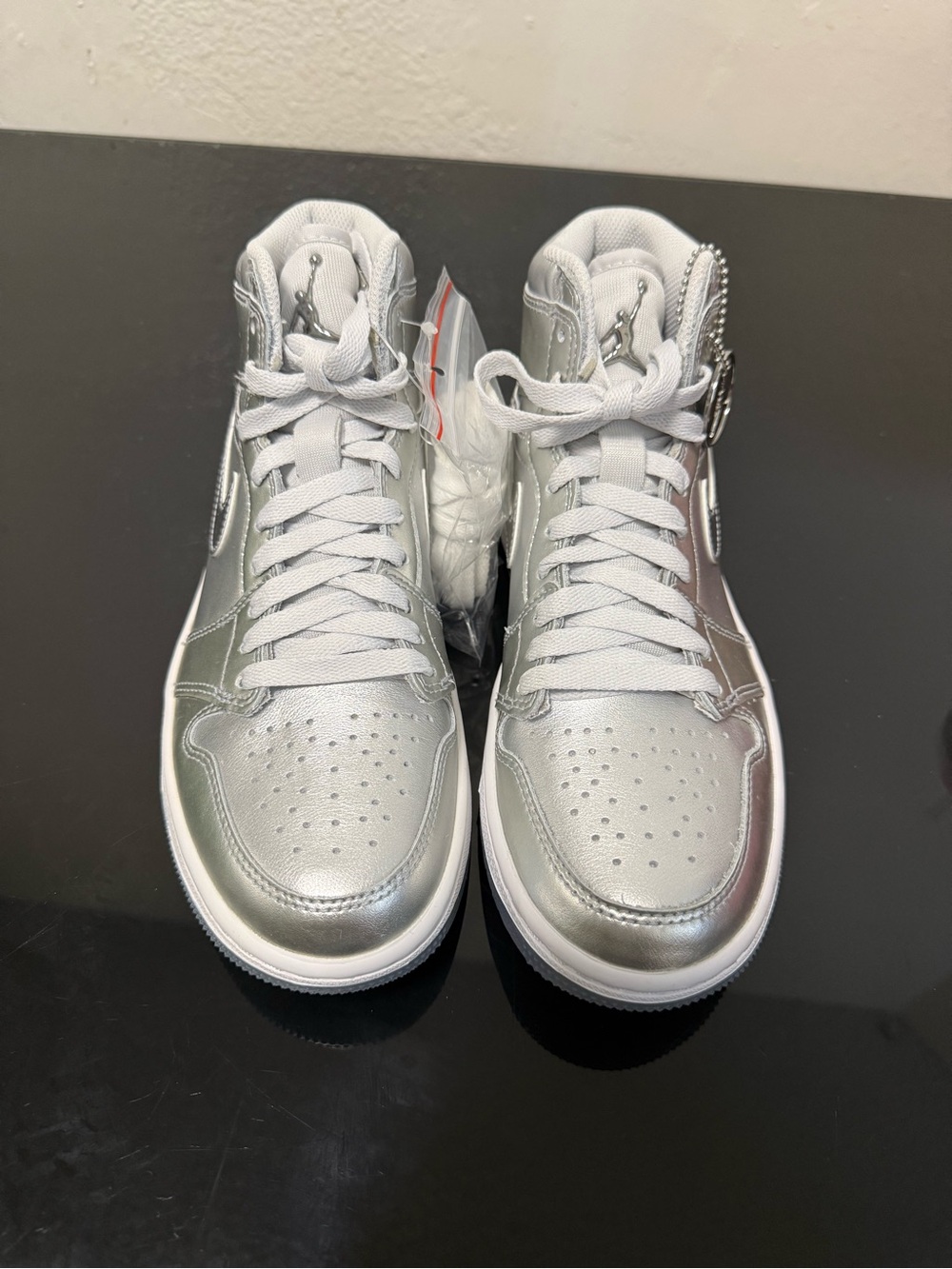 Nike Silver Metallic High-Top Sneakers